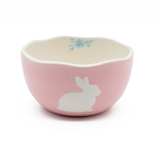 Imagem BOWL DECORATIVO EM PORCELANA ROSA 8X15X15 CM - TOK DA CASA