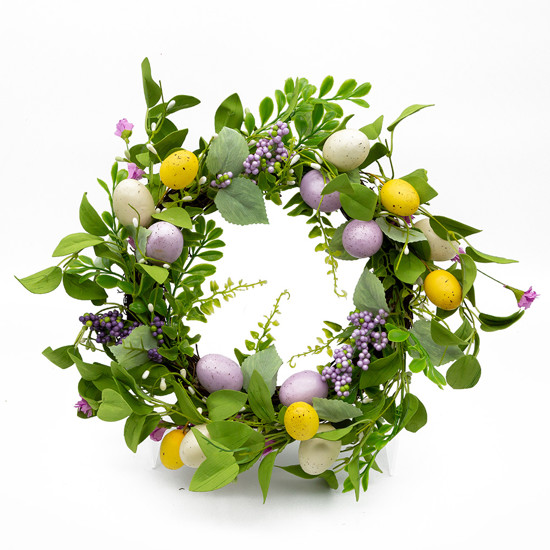 Imagem GUIRLANDA DECORATIVA COM FLORES E OVOS COLORIDOS EM PLÁSTICO E ISOPOR - TOK DA CASA