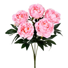 Imagem de BUQUÊ DECORATIVO DE PEÔNIA ROSA EM PLÁSTICO MOLDÁVEL 52X23 CM - GRILLO - Grillo Ltda