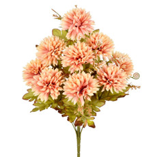 Imagem de BUQUÊ DECORATIVO DE CRISÂNTEMO ROSA OUTONO EM PLÁSTICO MOLDÁVEL 42X19 CM - GRILLO - Grillo Ltda