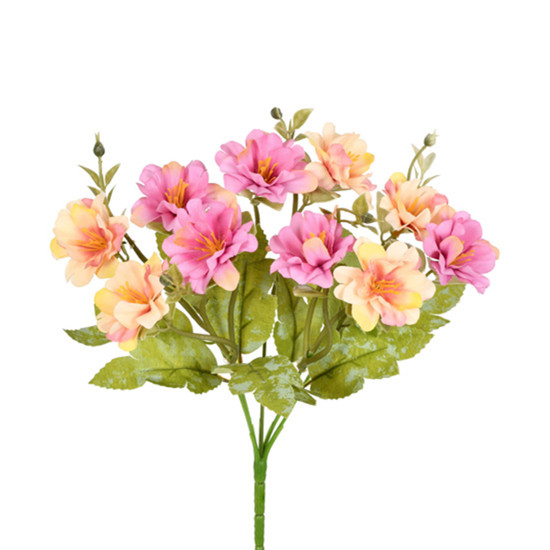 Imagem BUQUÊ DECORATIVO DE AZALÉIA COR MALVA EM PLÁSTICO MOLDÁVEL 29X15 CM - GRILLO