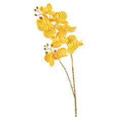 Imagem de HASTE DECORATIVA DE ORQUÍDEA PHALAENOPSIS AMARELA TOQUE REAL EM PLÁSTICO - GRILLO - Grillo Ltda