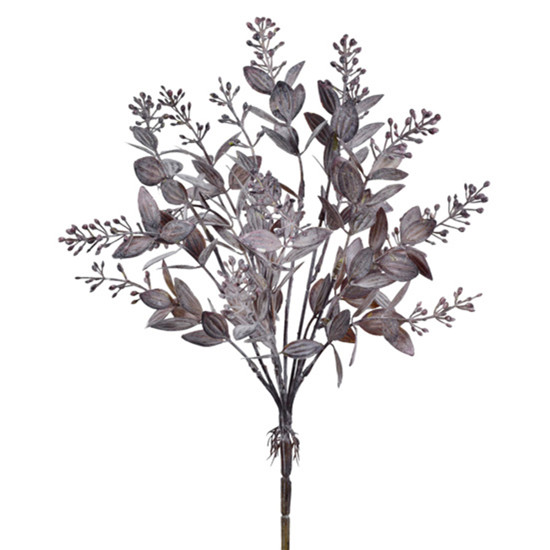 Imagem BUQUÊ DECORATIVO DE GRAMA COR VINHO EM PLÁSTICO MOLDÁVEL 38X18 CM - GRILLO