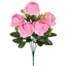 Imagem de BUQUÊ DECORATIVO DE PEÔNIA ROSA EM PLÁSTICO MOLDÁVEL 38X15 CM - GRILLO - Grillo Ltda