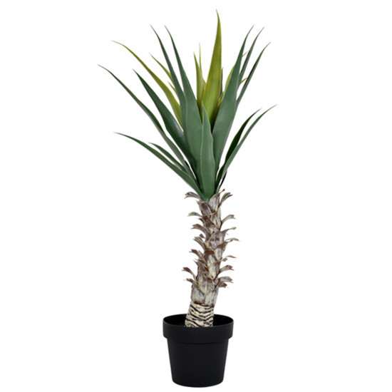 Imagem PLANTA SISAL DECORATIVA FOLHAS VERDE EM PLÁSTICO COM POTE EM MELAMINA 99X50CM GRILLO