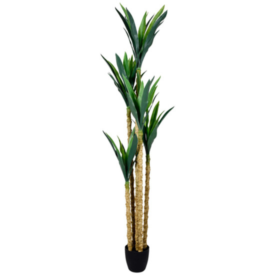 Imagem PLANTA DRACENA DECORATIVA DE FOLHAS VERDE EM PLÁSTICO NO POTE 210X50 CM - GRILLO