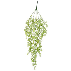 Imagem de PENDENTE DECORATIVO DE FOLHAS VERDE OUTONO EM PLÁSTICO 76X15 CM - GRILLO - Grillo Ltda