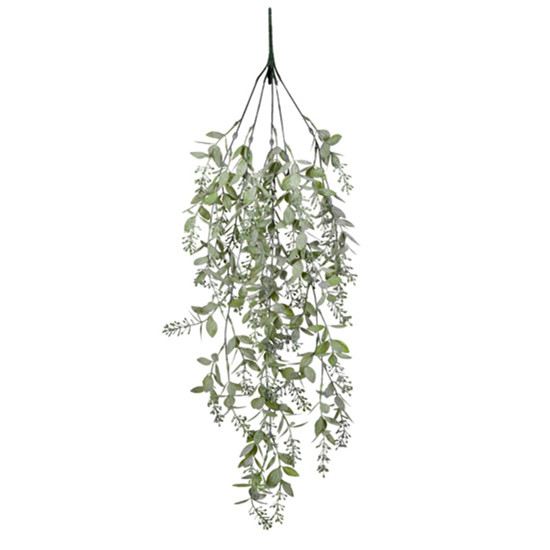 Imagem PENDENTE DECORATIVO DE FOLHAS VERDE EM PLÁSTICO 76X15 CM - GRILLO