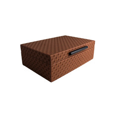 Imagem de CAIXA ORGANIZADORA DECORATIVA TEXTURIZADA EM MDF MARROM 10X30X20 CM - ENTRECASA - Inverno Verao Comercio De Modas E Decoracao Eireli