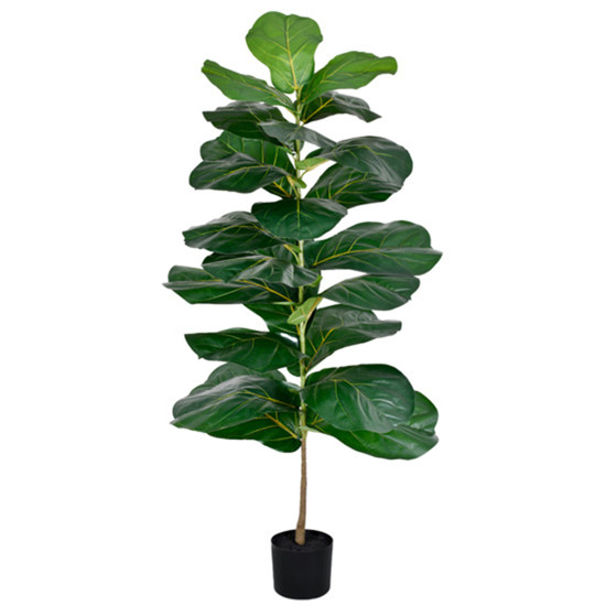 Imagem PLANTA DECORATIVA FICUS LIRATA FOLHAS VERDE EM PLÁSTICO NO POTE EM MELAMINA - GRILLO