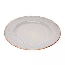 Imagem de PRATO RASO LINEAR EM CERÂMICA CINZA 27X27 CM - LYOR - Coliseu Presentes Ltda
