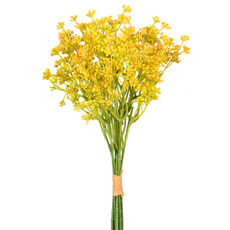 Imagem de RAMALHETE DECORATIVO DE BERRIES AMARELAS EM PLÁSTICO MOLDÁVEL 35X13CM - GRILLO - Grillo Ltda