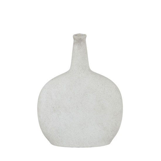Imagem VASO DECORATIVO EM TERRACOTA BRANCO 19X15X6 CM - MABRUK