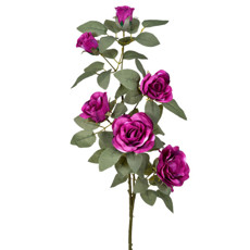 Imagem de HASTE DECORATIVA DE ROSAS EM PLÁSTICO MOLDÁVEL BURGUNDY 94X20CM - GRILLO - Grillo Ltda