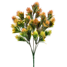 Imagem de BUQUÊ DE FOLHAS E PINHO PERMANENTE VERDE OUTONO EM PLÁSTICO MOLDÁVEL 35X22CM - GRILLO - Grillo Ltda