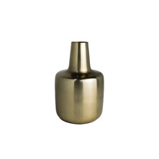 Imagem de VASO MÉDIO DECORATIVO EM METAL DOURADO 18X12X12 CM - ENTRECASA - Inverno Verao Comercio De Modas E Decoracao Eireli