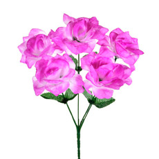 Imagem de BUQUÊ PERMANENTE DECORATIVO DE ROSAS LAVANDA EM PLÁSTICO MOLDÁVEL 30X12CM - GRILLO - Grillo Ltda