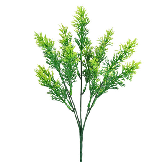 Imagem BUQUÊ DECORATIVO DE MINI FOLHAS VERDES EM PLÁSTICO MOLDÁVEL 34X13CM - GRILLO