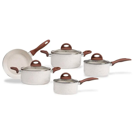 Imagem JOGO DE PANELAS ANTIADERENTE CERAMIC LIFE 5 PEÇAS SMART PLUS COM INDUÇÃO - BRINOX