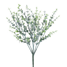 Imagem de BUQUÊ DECORATIVO DE EUCALIPTO VERDE FOSCO EM PLÁSTICO MOLDÁVEL 35X8CM - GRILLO - Grillo Ltda