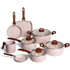Imagem de JOGO DE PANELAS ANTIADERENTE CERAMIC LIFE 8 PEÇAS SMART PLUS COM INDUÇÃO - BRINOX - Brinox Metalurgica S   A
