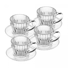 Imagem de CONJUNTO 4 CHÍCARAS DE CAFÉ 110ML EM CRISTAL DE CHUMBO IMPERATRIZ 11X11X6CM - WOLFF - Rojemac Impotacao E Exportacao Ltda