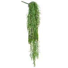 Imagem de PENDENTE DECORATIVO DE FOLHAS PERMANENTES EM PLÁSTICO VERDE 71X16CM - GRILLO - Grillo Ltda