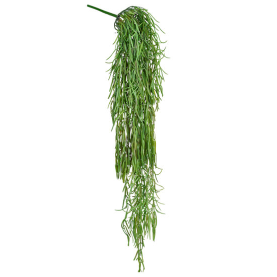 Imagem PENDENTE DECORATIVO DE FOLHAS PERMANENTES EM PLÁSTICO VERDE 71X16CM - GRILLO