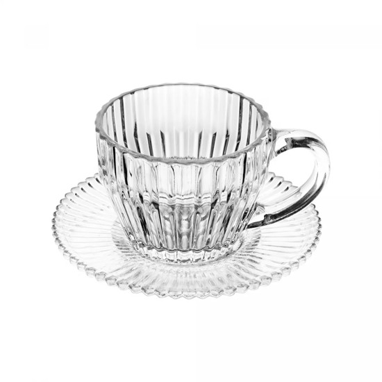 Imagem CONJUNTO 4 CHÍCARAS DE CAFÉ 110ML EM CRISTAL DE CHUMBO IMPERATRIZ 11X11X6CM - WOLFF