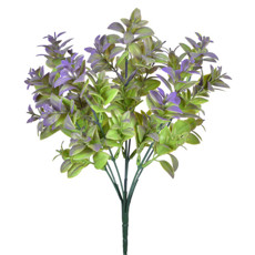 Imagem de BUQUÊ DECORATIVO DE FOLHAS PERMANENTES LAVANDA EM PLÁSTICO MOLDÁVEL 35X6CM - GRILLO - Grillo Ltda