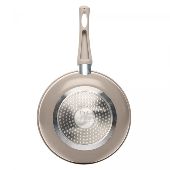 Imagem FRIGIDEIRA DE INDUÇÃO CHEF PRO 24CM TAUPE ALUMÍNIO COM REVESTIMENTO CERÂMICO - LYOR