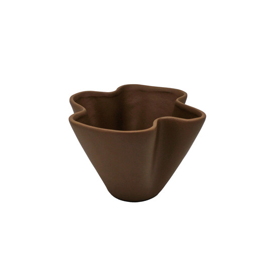 Imagem CACHEPOT PEQUENO DECORATIVO EM CERÂMICA MOCHA FOSCO 13X20X20CM CERÂMICA ANA MARIA