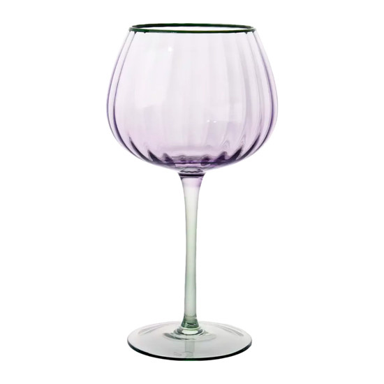 Imagem TAÇA DE VIDRO PURPLE 540ML COM BASE VERDE 21X10X10CM - RIBEIRO E PAVANI