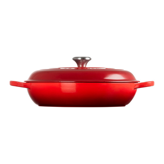 Imagem CAÇAROLA BUFFET SIGNATURE VERMELHA EM FERRO FUNDIDO 14X40X32CM - LE CREUSET