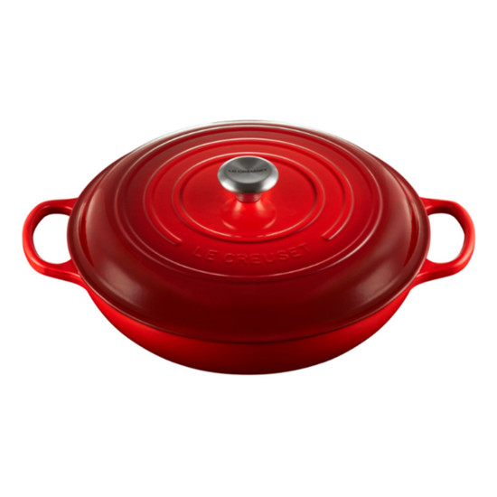 Imagem CAÇAROLA BUFFET SIGNATURE VERMELHA EM FERRO FUNDIDO 12X35X28CM - LE CREUSET