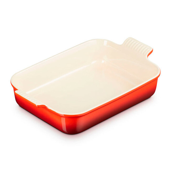 Imagem TRAVESSA RETANGULAR VERMELHA HERITAGE EM CERÂMICA 8,1X24,7X15,1CM - LE CREUSET