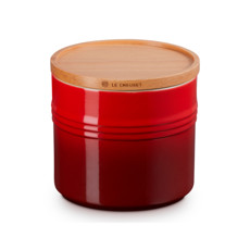 Imagem de POTE VERMELHO DE CERÂMICA 1,1L COM TAMPA DE MADEIRA 12X13,9X13,9CM - LE CREUSET - Le Creuset Do Brasil 