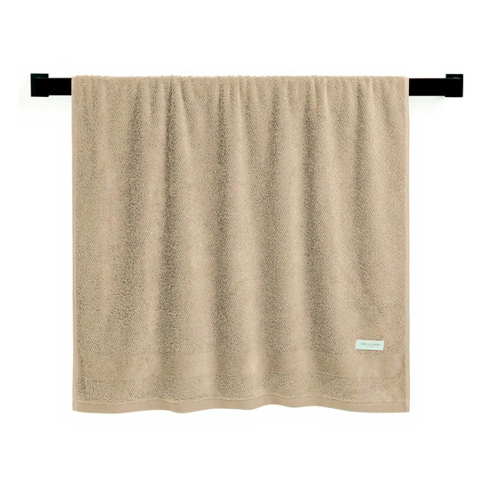 Imagem TOALHA BANHÃO BORGIA EM ALGODÃO VELUDO COR NOCCIOLA 150X86CM - TRUSSARDI