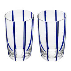 Imagem de CONJUNTO 2 COPOS ALTOS AZURA 450ML AZUL EM VIDRO 13X8X8CM - TRUSSARDI - Rojemac Impotacao E Exportacao Ltda