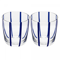 Imagem de CONJUNTO 2 COPOS BAIXOS AZURA 300ML AZUL EM VIDRO 9X8,5X8,5CM - WOLFF - Rojemac Impotacao E Exportacao Ltda