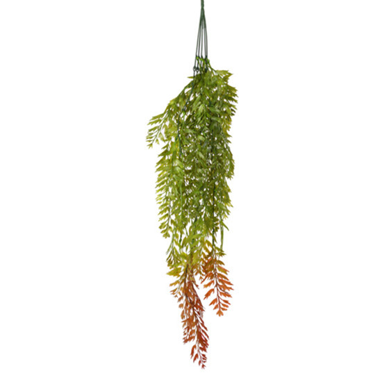 Imagem PENDENTE DECORATIVO DE SAMAMBAIA VERDE OUTONO EM PLÁSTICO 80X9CM - GRILLO