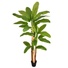 Imagem de PLANTA BANANEIRA DECORATIVA FOLHAS TOQUE REAL VERDE EM PLÁSTICO 190X105CM - GRILLO - Grillo Ltda