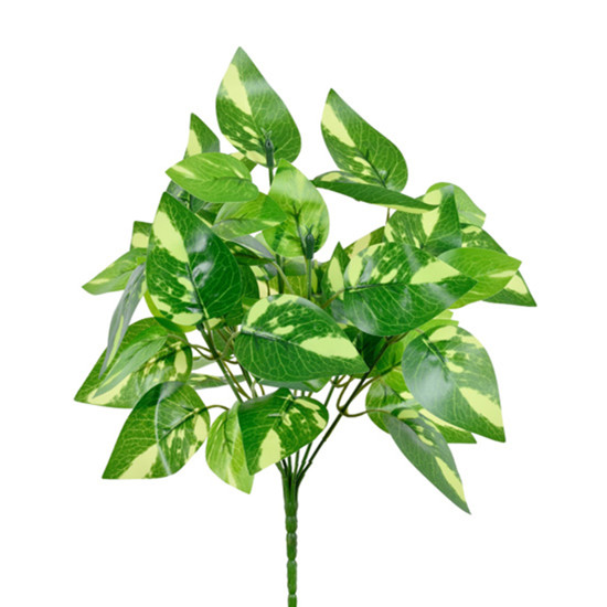 Imagem BUQUÊ DECORATIVO DE FOLHAS VERDE EM PLÁSTICO MOLDÁVEL 34X23CM - GRILLO