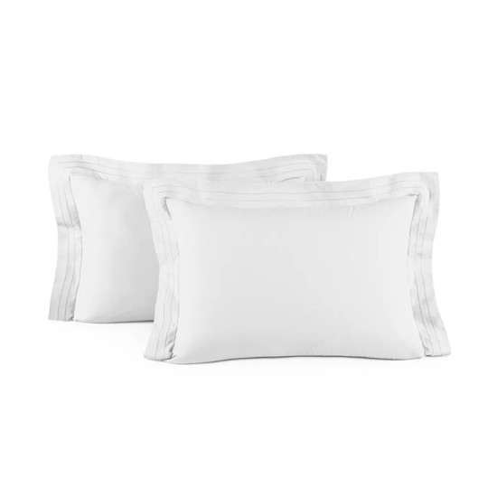 Imagem JOGO DE FRONHAS ORSINI 200 FIOS EM ALGODÃO BRANCO 50X70CM - TRUSSARDI