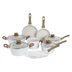 Imagem de CONJUNTO 8 PANELAS MÁRMOL STYLE COOK COM REVESTIMENTO CERÂMICO - MIMO STYLE - Mimo Importacao Exportacao Ltda
