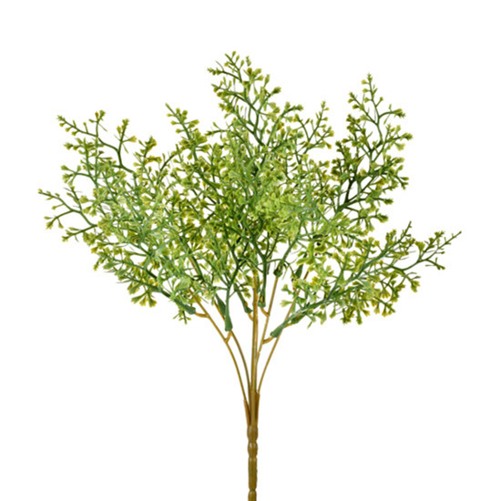 Imagem BUQUÊ DECORATIVO DE FOLHAS VERDES PERMANENTES EM PLÁSTICO MOLDÁVEL 33X13CM - GRILLO