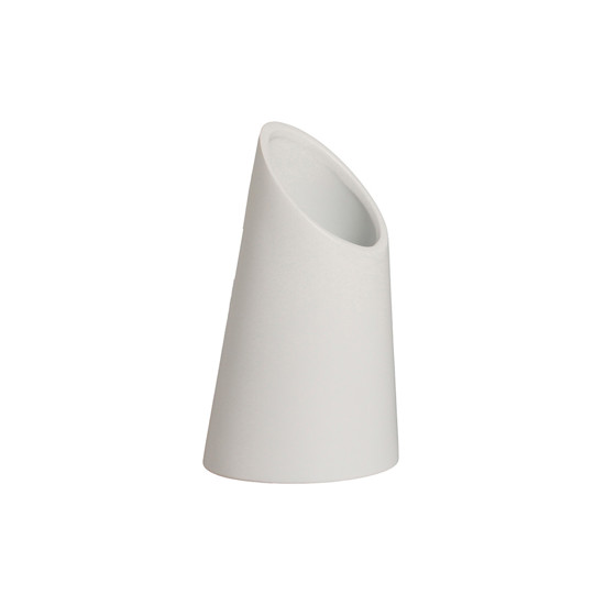 Imagem VASO CONE DECORATIVO EM CERÂMICA BRANCO FOSCO 23,5X13,5CM - CERÂMICA MAZZOTTI