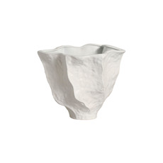 Imagem de VASO DECORATIVO EM CERÂMICA BRANCO FOSCO 20X25,5CM - CERÂMICA MAZZOTTI - Ceramica Artistica Mazzotti Ltda