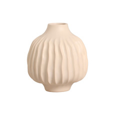 Imagem de VASO DECORATIVO ESTRIADO EM CERÂMICA ROSÊ FOSCO 22,7X20,5CM - CERÂMICA MAZZOTTI - Ceramica Artistica Mazzotti Ltda