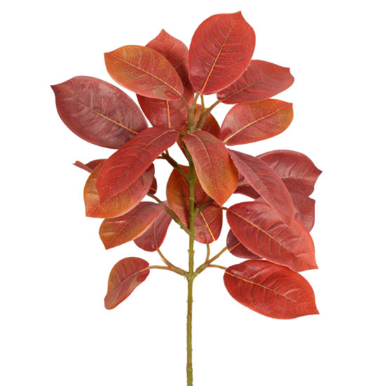 Imagem HASTE FOLHAS PACHIRA VINHO EM PLÁSTICO MOLDÁVEL 40X15CM - GRILLO